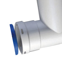 Tee maschio-femmina con scarico condensa in alluminio estruso d80 mm e sp 1 mm