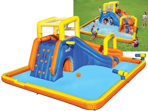 PISCINA PARCO ACQUATICO GONFIABILE PER BAMBINI SUPER WATERWAY BESTWAY 551x502x265 cm