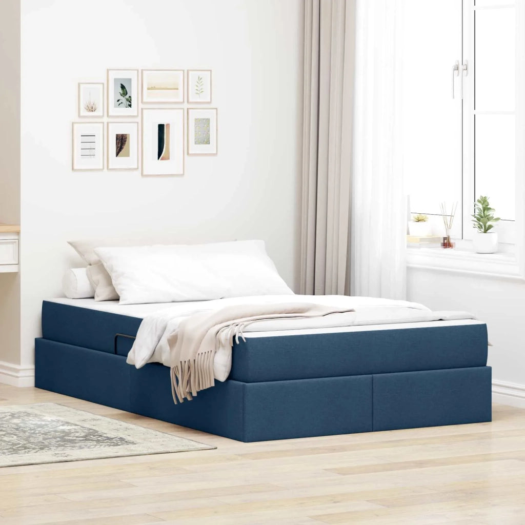 Letto con contenitore e materasso Blu 120 x 190 cm Poliestere 3399651