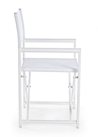 Set 2 Sedie Regista da Giardino 48x56x86h cm Taylor Bianco