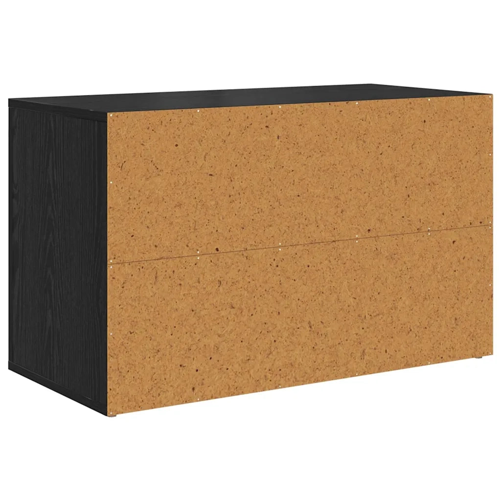 Scarpiera | Mobile per scarpe Rovere nero 75 x 35 x 45 cm Legno multistrato