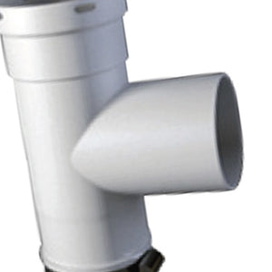 Tee maschio-femmina con scarico condensa in alluminio estruso d80 mm e sp 1 mm