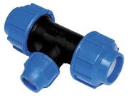 RACCORDO A COMPRESSIONE A T RIDOTTO PN16- - ø mm.25x20x25 - 10 pezzi