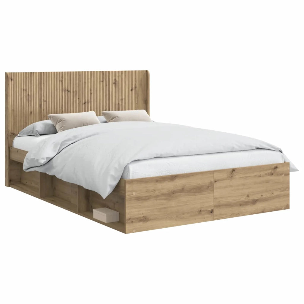 Struttura del letto con stoccaggio e testata Rovere Artigianale 3413844