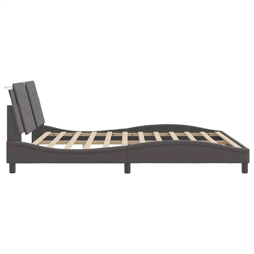Giroletto senza Materasso Zadar Grigio 180x200 cm in Similpelle 3208201