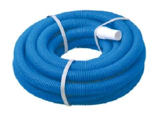 TUBO ASPIRANTE CORRUGATO COLORE BLU PER PISCINE  ø mm.32 in rotoli da mt.12    AILANTO
