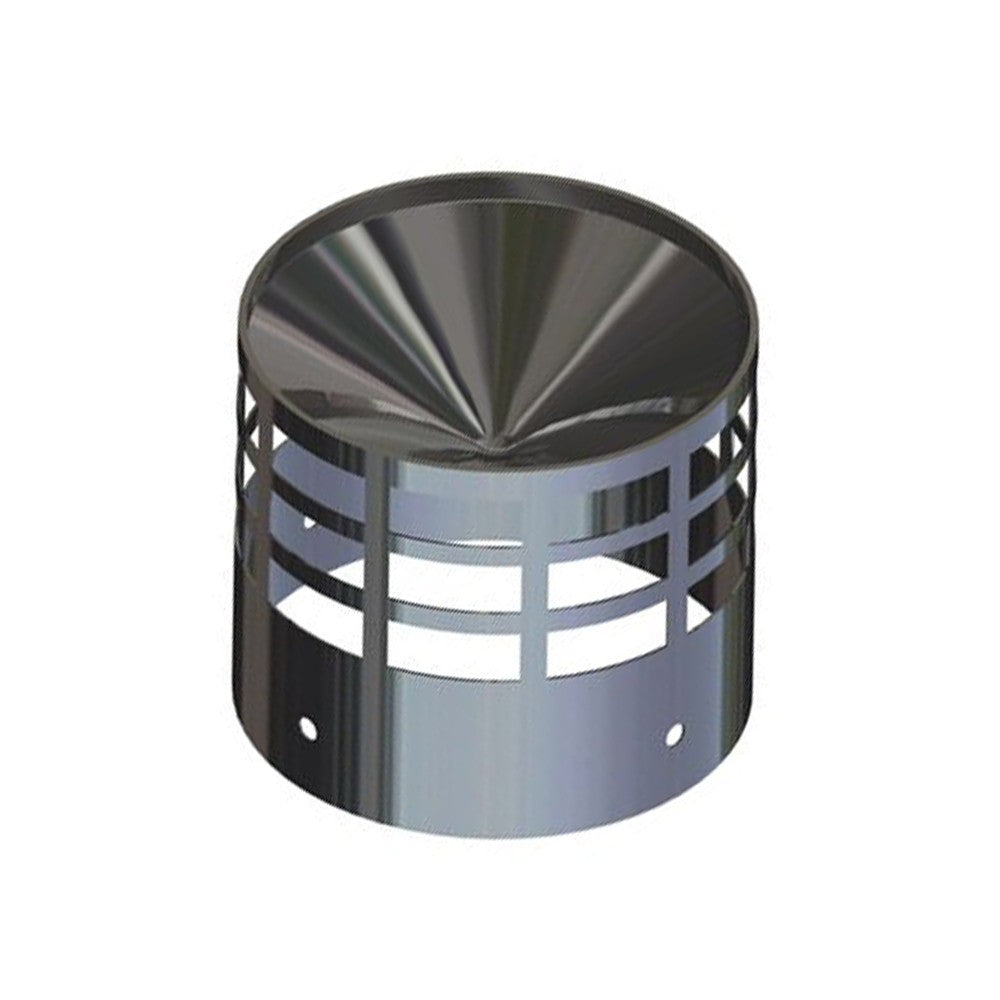 Terminale scarico fumi orizzontale inox d80 mm