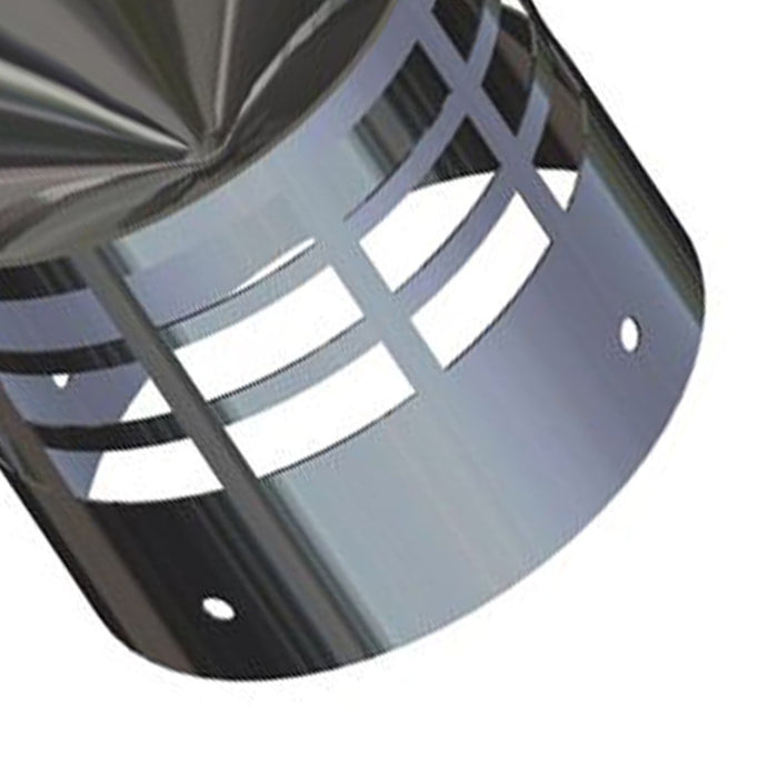 Terminale scarico fumi orizzontale inox d80 mm