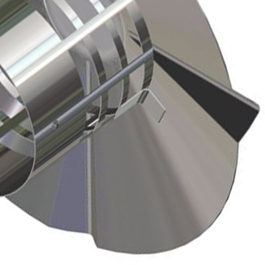 Terminale scarico fumi verticale inox d80 mm