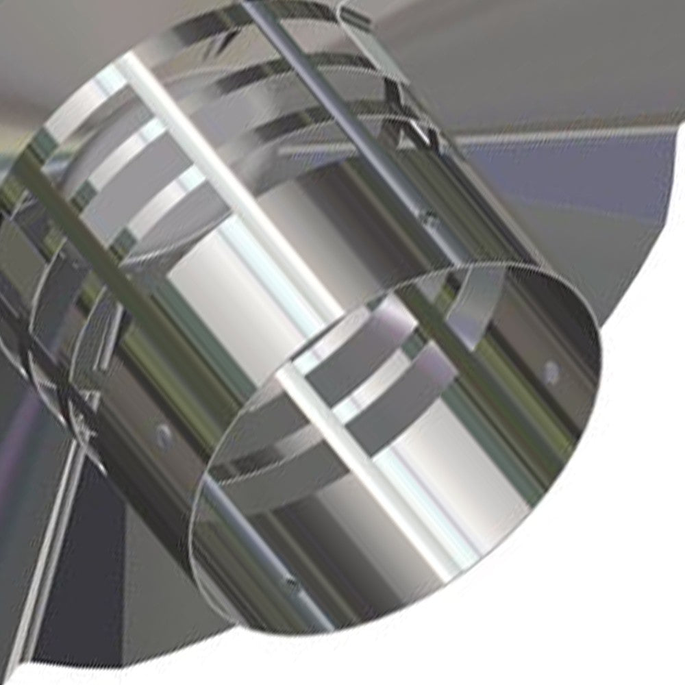 Terminale scarico fumi verticale inox d80 mm