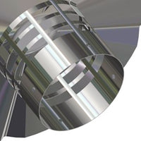 Terminale scarico fumi verticale inox d80 mm