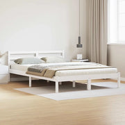 Struttura del letto con testiera Bianco 225,5 x 145,5 x 69,5 cm 869781