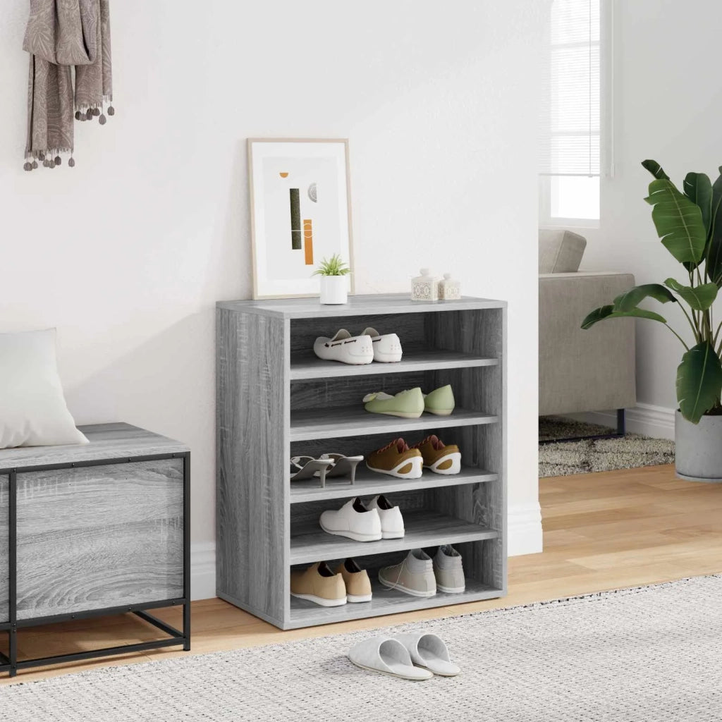 Scarpiera Grigio Sonoma 60x35x70 cm in Legno Multistrato 816015