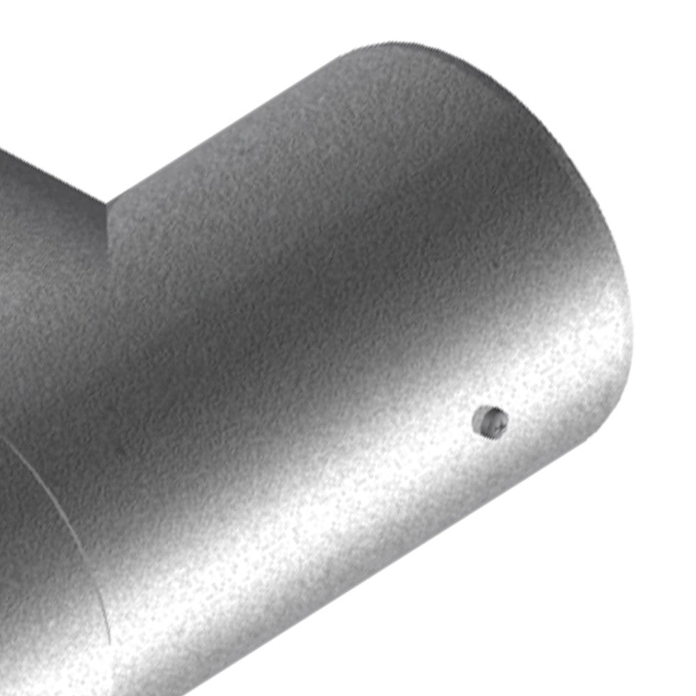 Tee in alluminio pressofuso l 186 mm d80 m-m-f per intubamento canne fumarie