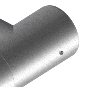 Tee in alluminio pressofuso l 186 mm d80 m-m-f per intubamento canne fumarie