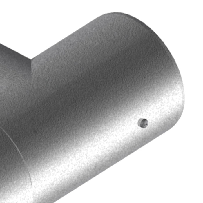 Tee in alluminio pressofuso l 186 mm d80 m-m-f per intubamento canne fumarie