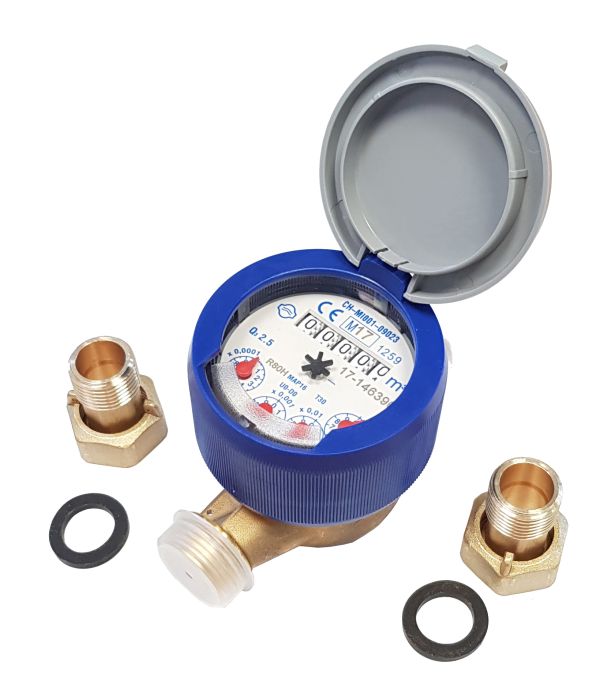 CONTATORE PER ACQUA A QUADRANTE ASCIUTTO