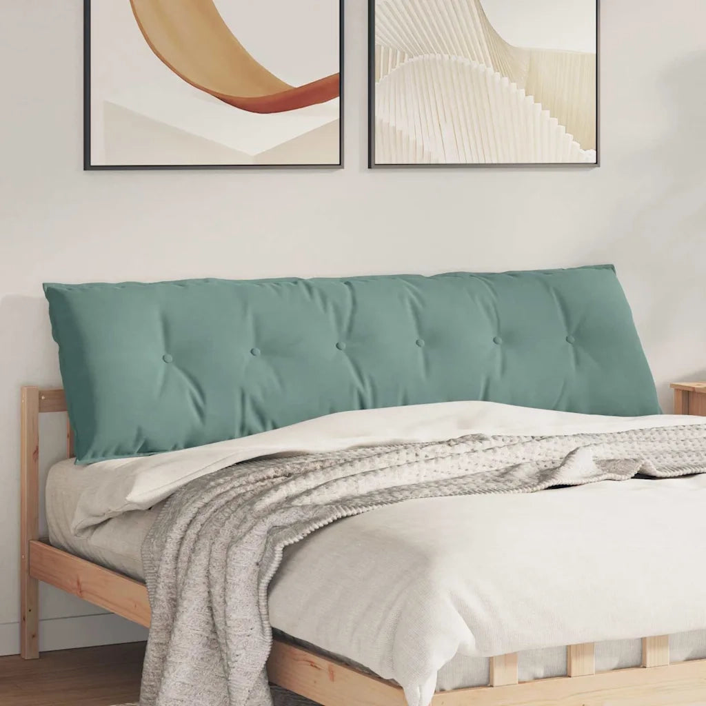 Cuscino per Schiena | Cuscino dorsale Verde Mare 180 x 50 cm Tessuto in Cords