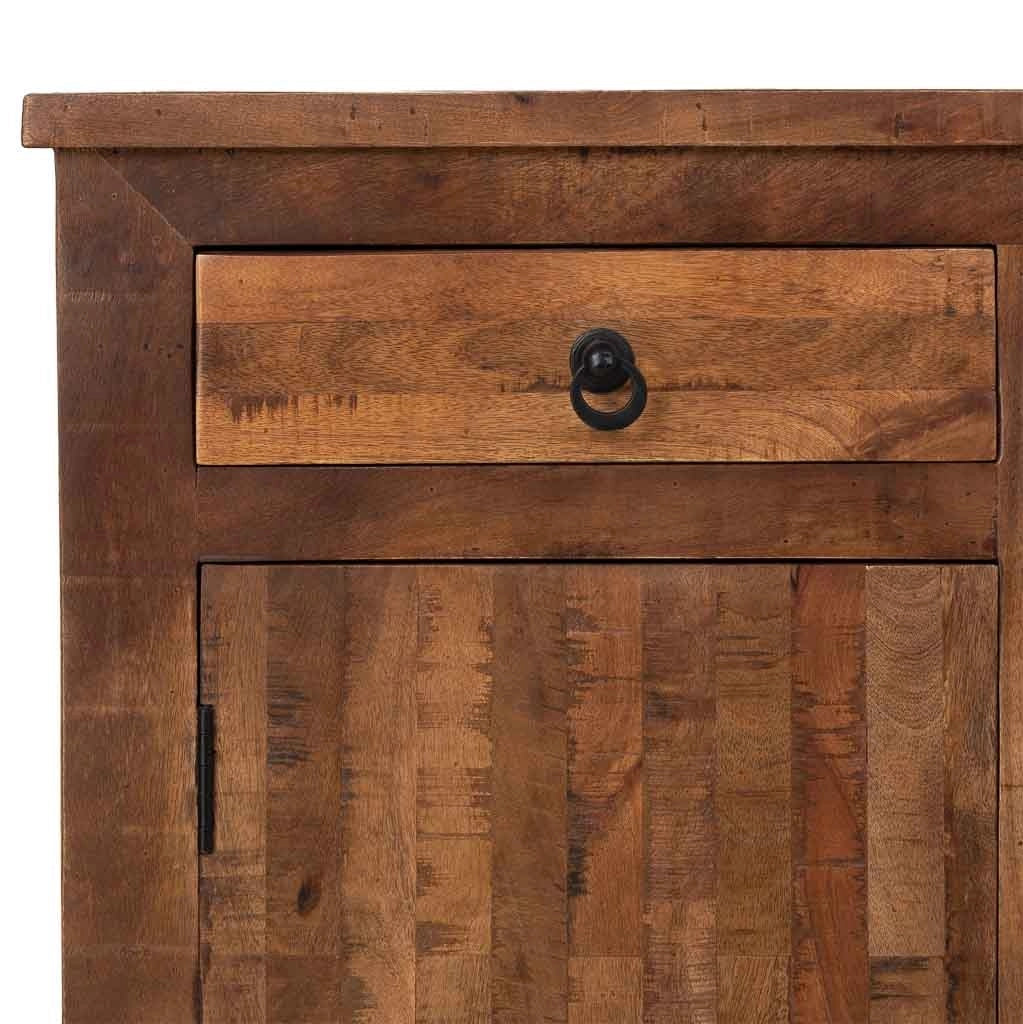 Credenza in legno naturale 155x36x102