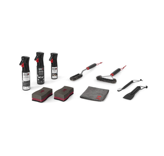 Kit di Pulizia per Barbecue a Gas Set Detergenti Spazzole Spugne Accessori Weber