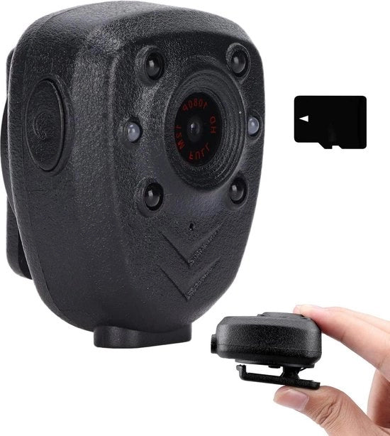 Registrazione video portatile con visore notturno 1080p 55 ore registrazione video - sicurezza personale pattuglia di polizia