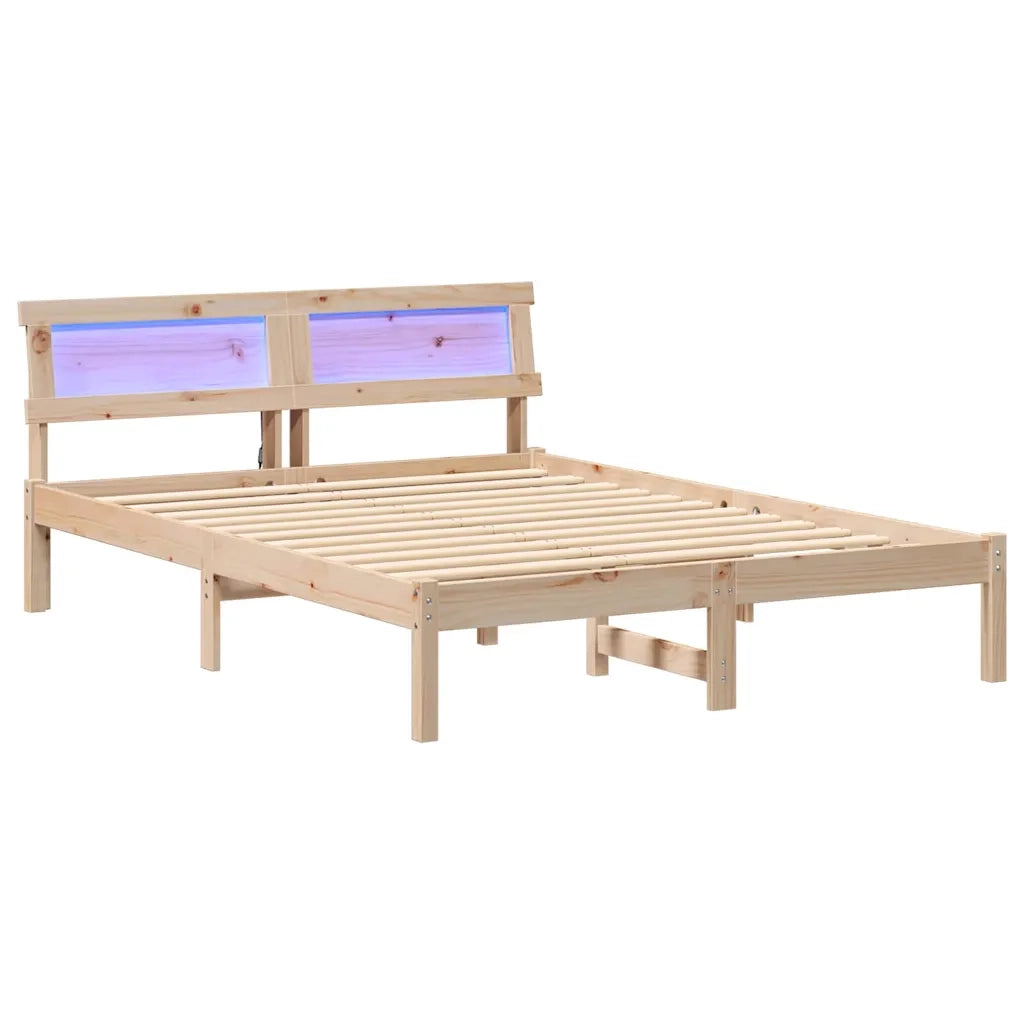 Struttura del letto-Giroletto Marrone 120 x 190 cm Pino massello 927498