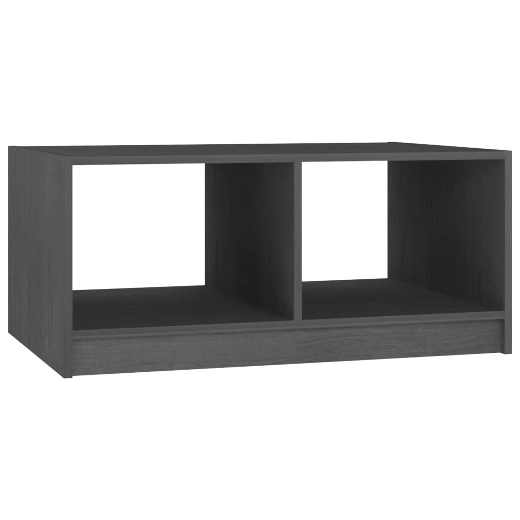 Tavolino da Salotto-Tavolino da soggiorno Grigio 75x50x33,5 cm Legno Massello di Pino