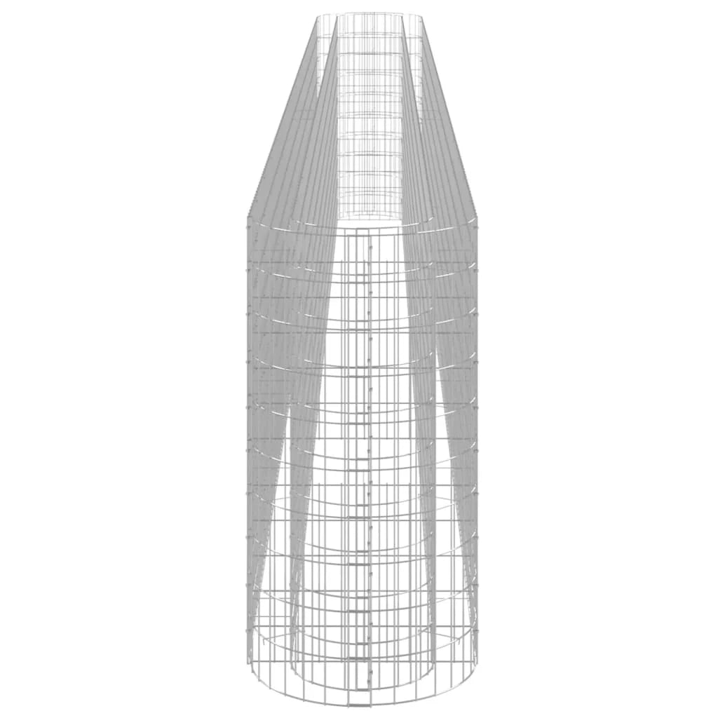 Aiuola rialzata in gabbione di ferro zincato 610 x 50 x 100 cm Argento 02_0039928