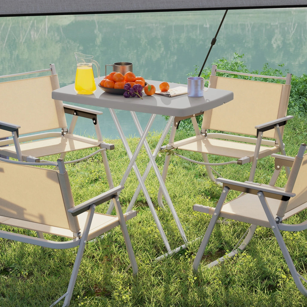 Tavolino pieghevole ¨C zephmum ¨C 76x50x74 cm grigio