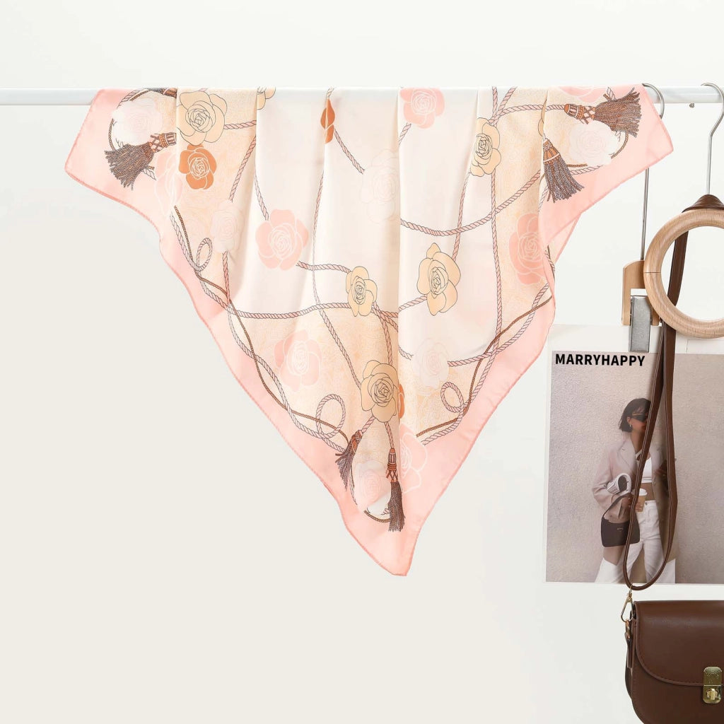 Sciarpa da donna vintage con stampa a catena