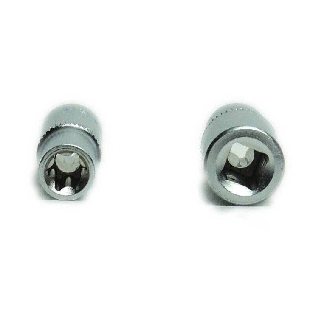 Trade Shop - Set 7pz 6 Chiavi Bussola Torx 1/4" Scanalati Striscia Clip Millerighe Chiavino -