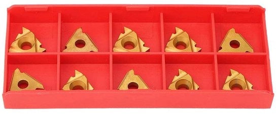 Piastre di scambio in acciaio duro - Piastre di scambio indexabili per CNC - Applicazione su acciaio e ghisa - Pacchetto di lavorazione con 10 pezzi - Qualità elevata e duratura - Set di utensili di taglio per CNC