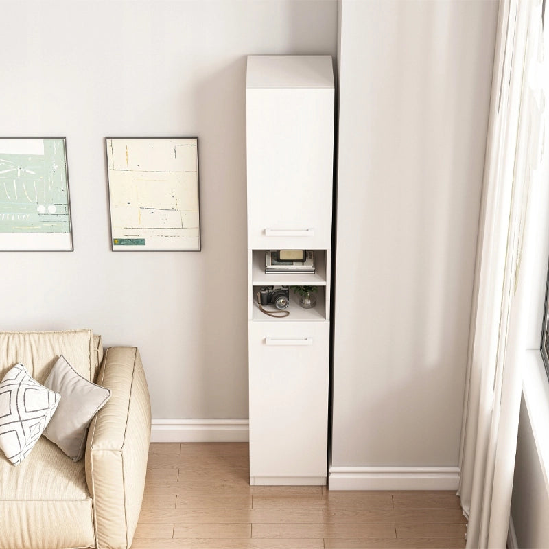 Armadio bianco moderno a colonna scaffale alto loft 2 ante 180 cm