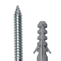 Coppia bulloni per scaldabagno con ganci e tasselli