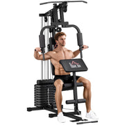 Torre per Palestra Multifunzione con Panca e Pesi ¨C zephmum ¨C 135x103x210cm