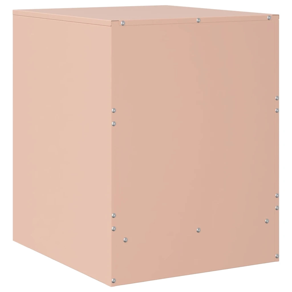 Comodino-Tavolino da notte Rosa 34,5x39x44 cm in Acciaio 491127