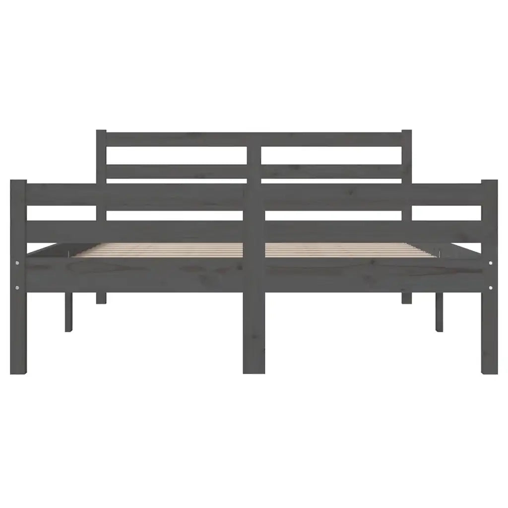 Giroletto Grigio in Legno Massello 150x200 cm King Size 814826
