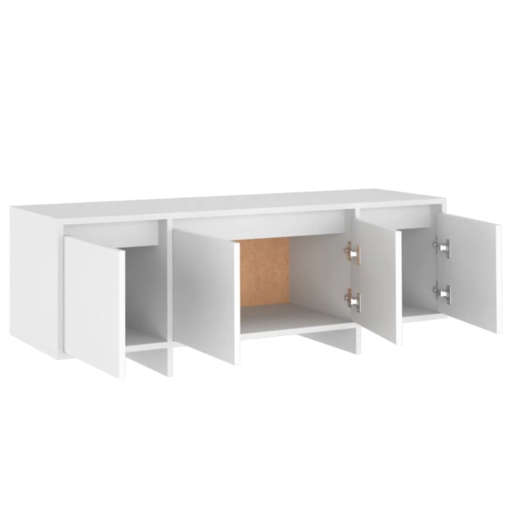 Mobile TV multimediale scaffale TV credenza mobile TV sala da pranzo soggiorno camera da letto 120 x 30 x 40,5 cm legno ingegnerizzato bianco 02_0025838
