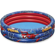 Trade Shop - Piscina Gonfiabile Spiderman L'uomo Ragno 3 Anelli 122x30cm Per Bambini 2+ 98018 -