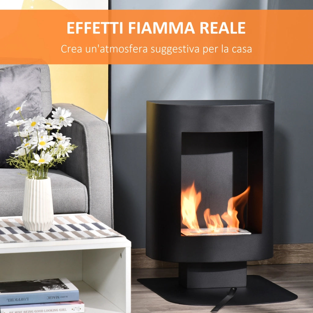 Camino a Bioetanolo ¨C zephmum ¨C Nero, Serbatoio 0.9L, 46.5x53x65cm