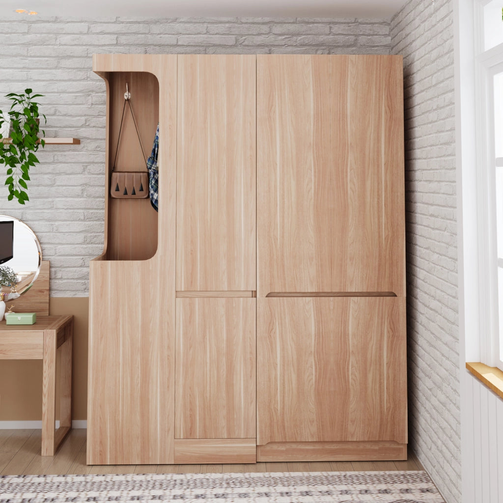 Armadio grande con cassetti e ripiani ¨C Minimal ¨C colore legno 140x40x170 cm