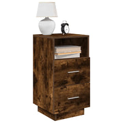 Comodini 2 pz con 2 Cassetti Rovere Fumo 36x36x68 cm 858587