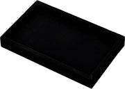 Display per gioielli in legno Display per gioielli in legno Supporto per anelli in legno Display per gioielli in velluto Dimensioni: 22,75cm x 14,5cm x 2,9cm (nero)