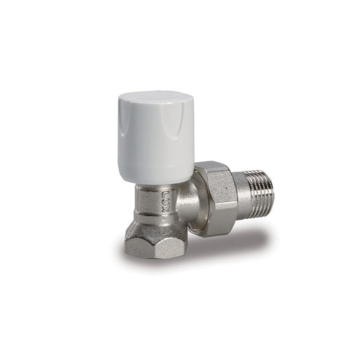 Valvola a squadra per radiatori attacco ferro d1-2 pollice