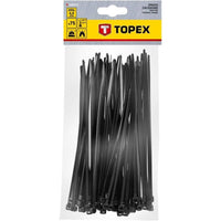 Topex 44e978 fascette per cavi 4 4,8mmx200mm, nero, 75 pezzi ds