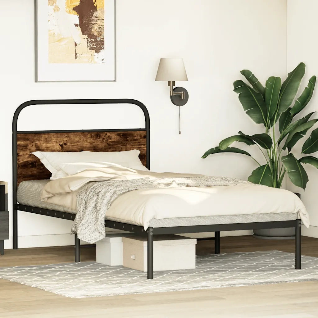 Giroletto senza Materasso Rovere Fumo 90x190 cm in Truciolato 4100201