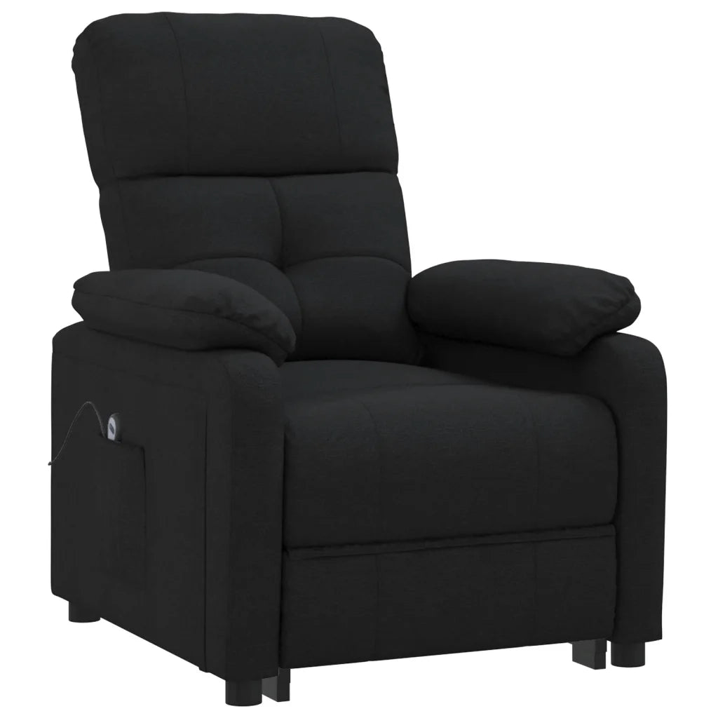 Poltrona Elettrica Reclinabile Nera in Tessuto 3073804