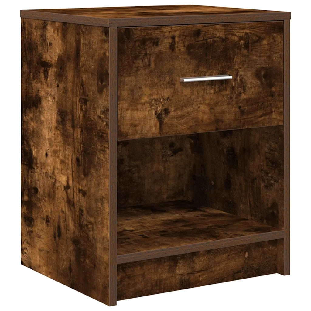 Comodini 2 pz con Cassetto Rovere Fumo 40x34x50 cm 858776