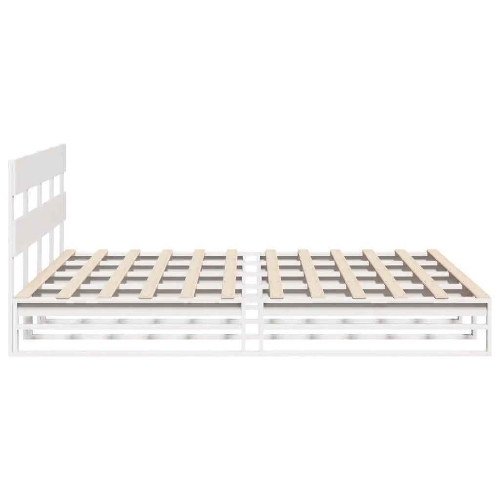 Letto senza Materasso Bianco 180x200 cm Legno Massello di Pino 3302304