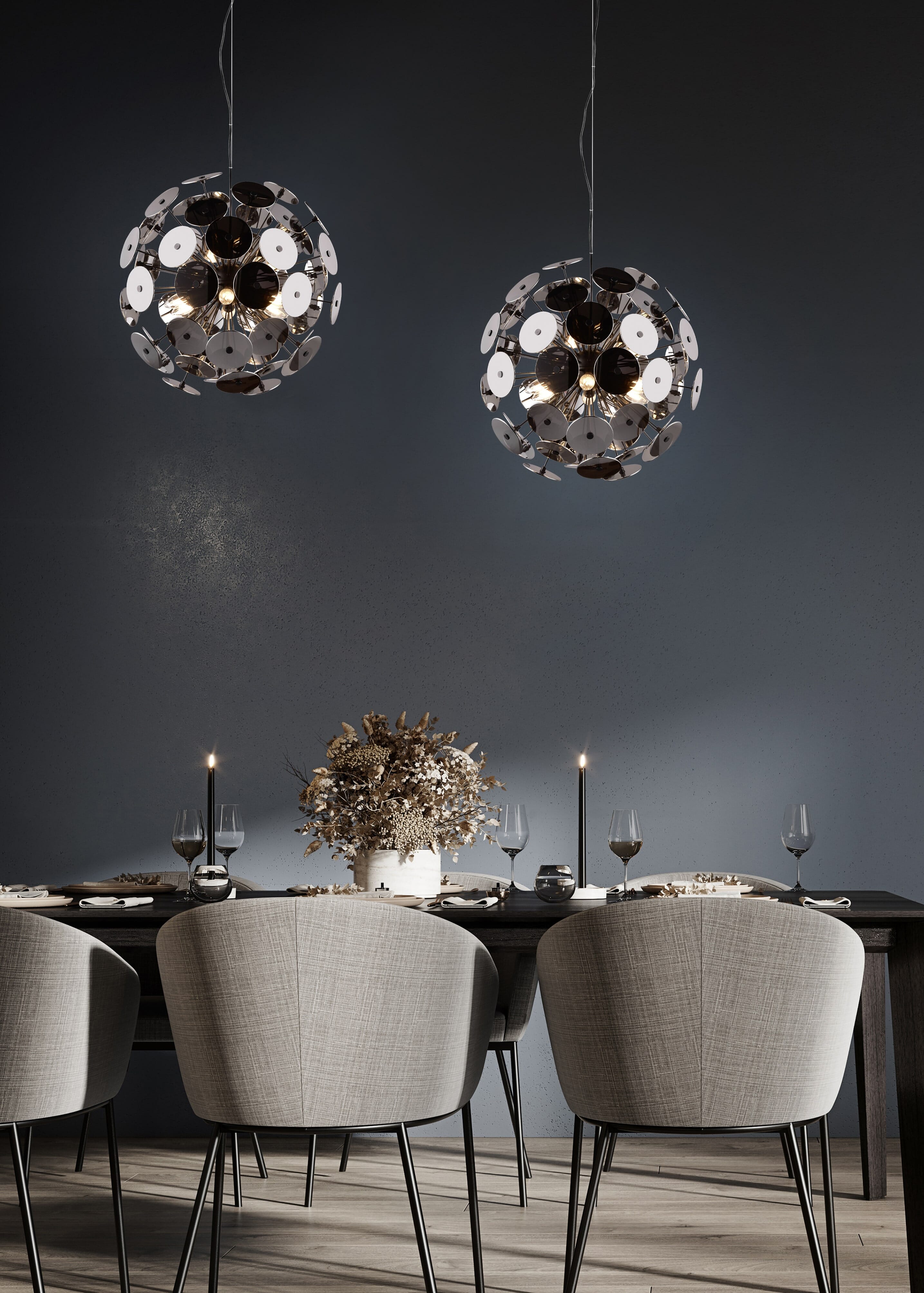 Lampada a sospensione sfera Discalgo